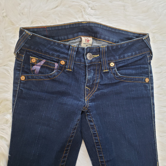 True Religion Joey Stretch Dark Wash Flare Jeans - Picture 2 of 8